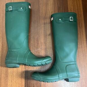 Women’s Hunter Boots Original Rain Boots Size 10 in Hunter Green